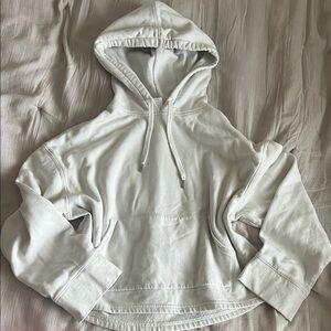 H&M White Hoodie Sweatshirt